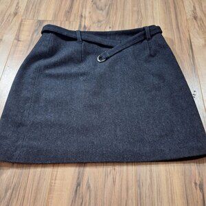 The Limited wool belted gray mini skirt size 6